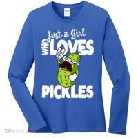 Just A Who Loves Pickles Funny Pickle Gift Meaningful Gift Women's Long Sleeve Shirt thumb 0