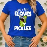 Just A Who Loves Pickles Funny Pickle Gift Meaningful Gift Women's T-Shirt thumb 2