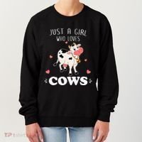 Just A  Who Loves Farm Animals Lover Funny Women's Sweatshirt thumb 0