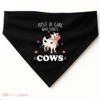 Just A  Who Loves Farm Animals Lover Funny USA-Made Doggie Bandana thumb 0