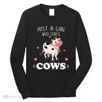 Just A  Who Loves Farm Animals Lover Funny Long Sleeve Shirt thumb 0