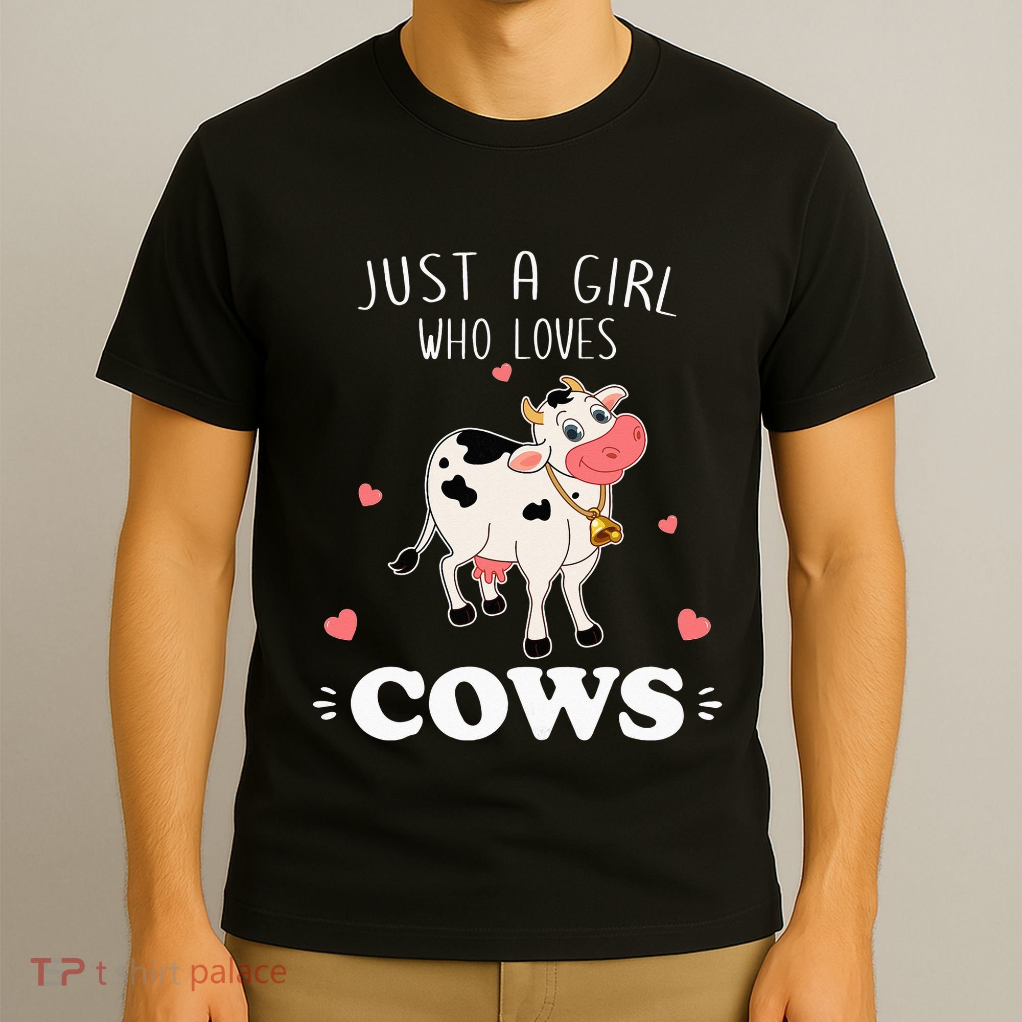 Just A  Who Loves Farm Animals Lover Funny T-Shirt