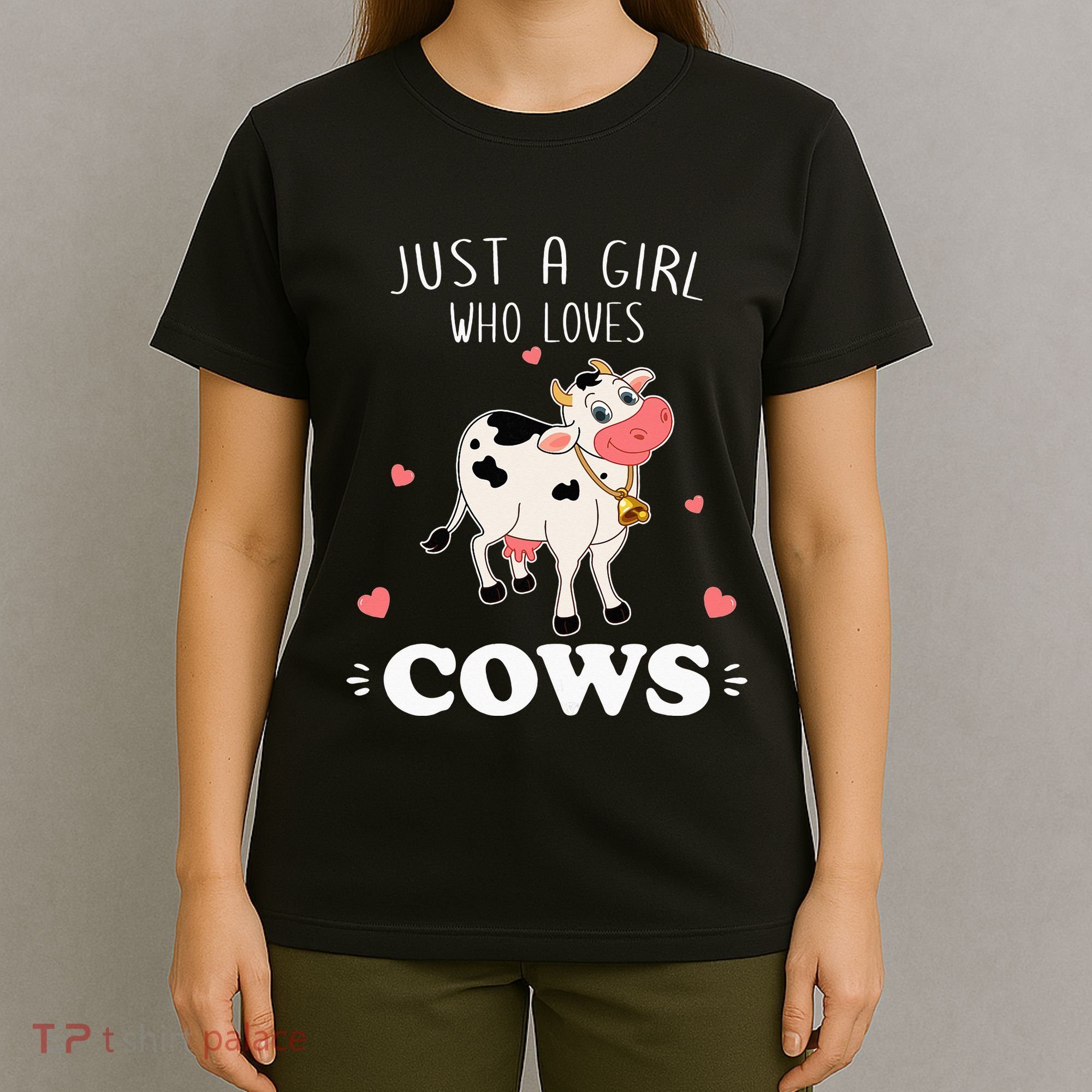 Just A  Who Loves Farm Animals Lover Funny T-Shirt