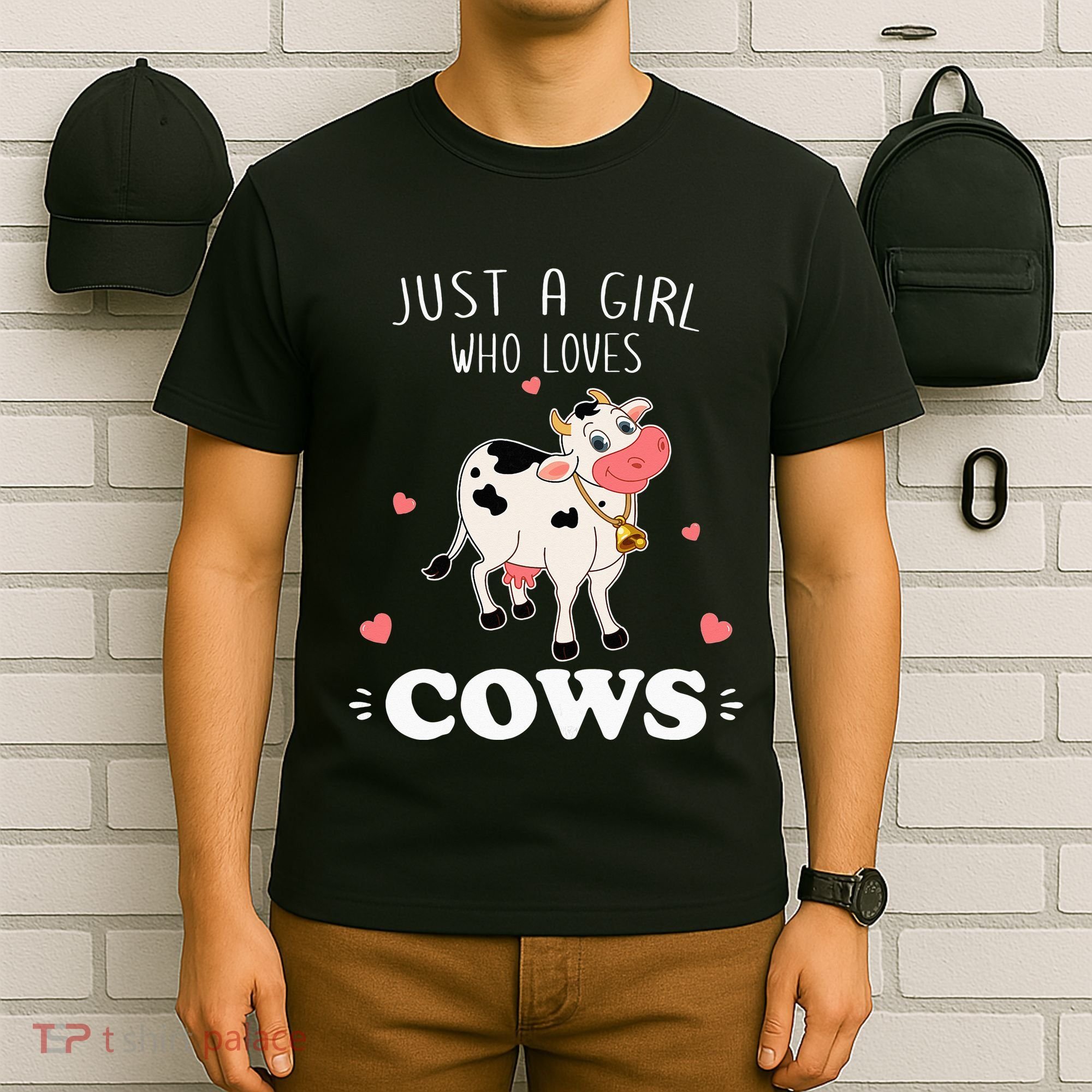 Just A  Who Loves Farm Animals Lover Funny T-Shirt
