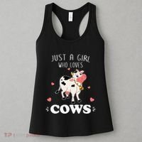 Just A  Who Loves Farm Animals Lover Funny Women's Tank Top thumb 3