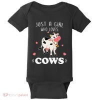 Just A  Who Loves Farm Animals Lover Funny Baby Bodysuit thumb 0