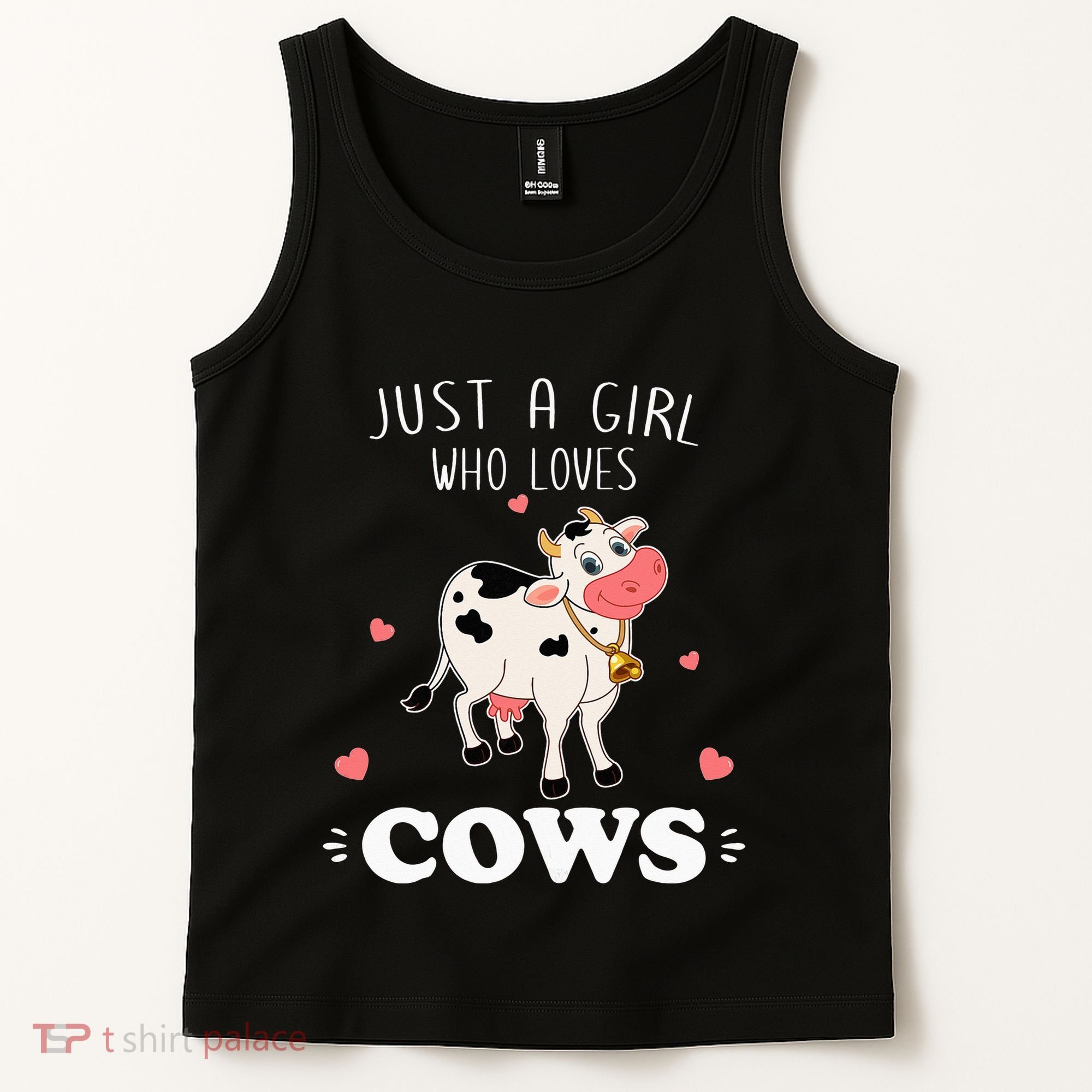 Just A  Who Loves Farm Animals Lover Funny Tank Top