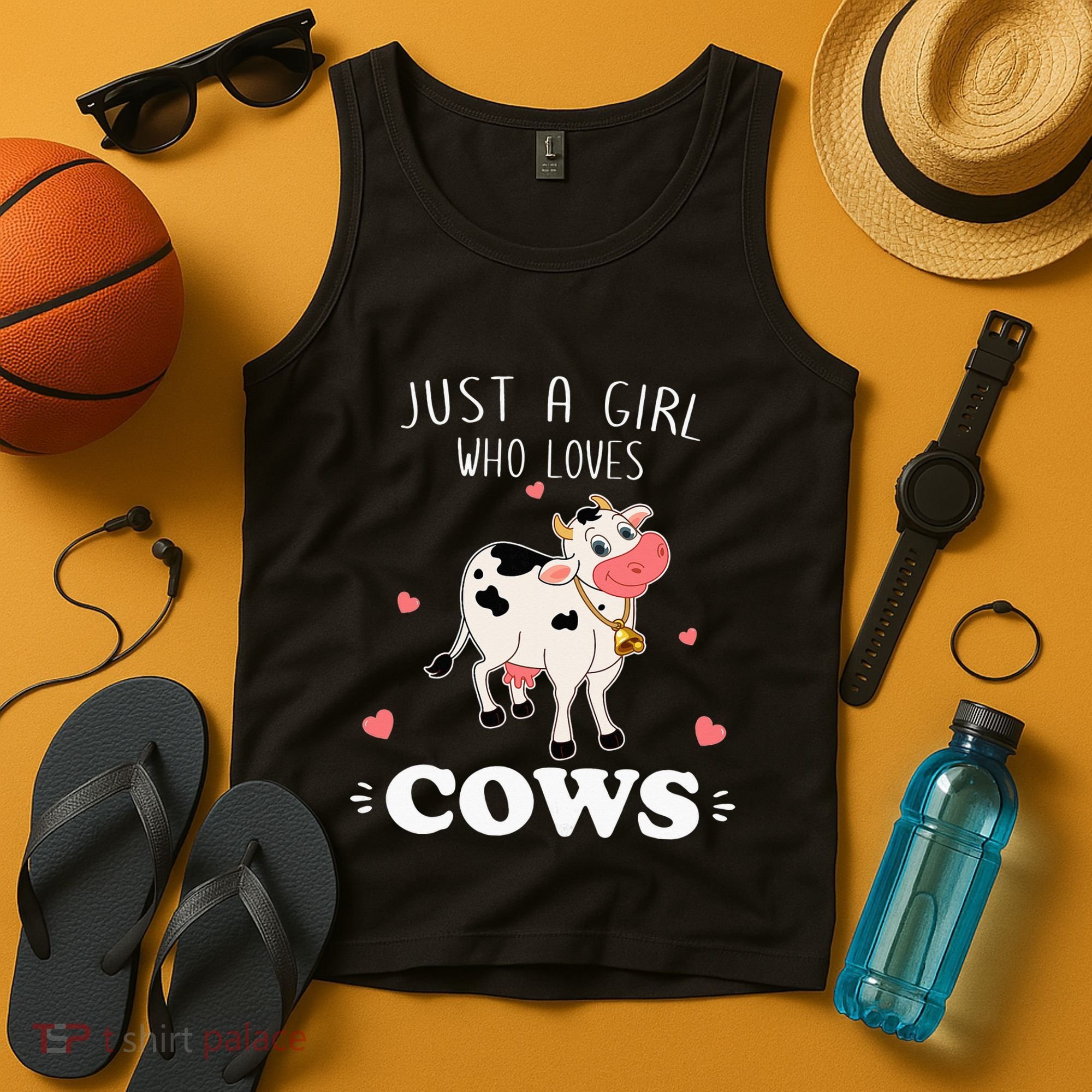 Just A  Who Loves Farm Animals Lover Funny Tank Top