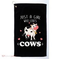 Just A  Who Loves Farm Animals Lover Funny Golf Towel thumb 0
