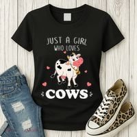 Just A  Who Loves Farm Animals Lover Funny Women's T-Shirt thumb 3