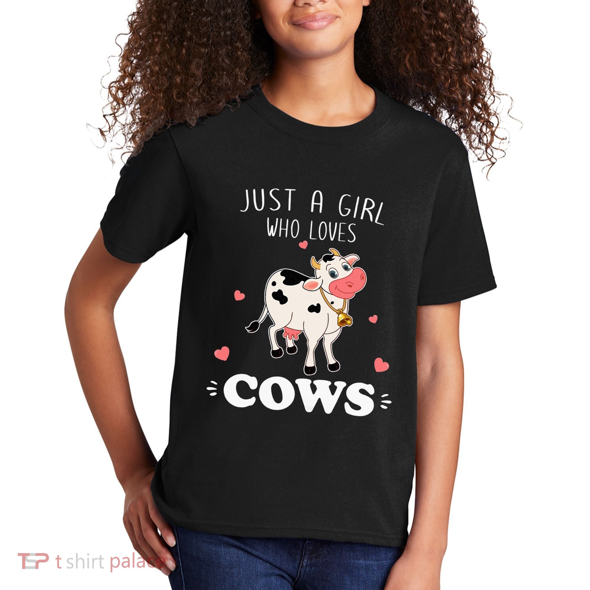 Just A  Who Loves Farm Animals Lover Funny Kids T-Shirt