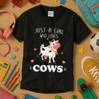 Just A  Who Loves Farm Animals Lover Funny Kids T-Shirt thumb 3