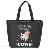 Just A  Who Loves Farm Animals Lover Funny Tote Bag thumb 0