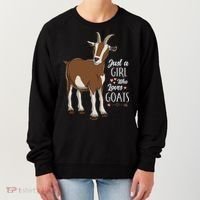 Just a Who Loves Goats Cute Farm Animal Women's Sweatshirt thumb 0