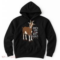Just a Who Loves Goats Cute Farm Animal Hoodie thumb 0