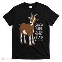 Just a Who Loves Goats Cute Farm Animal T-Shirt thumb 0