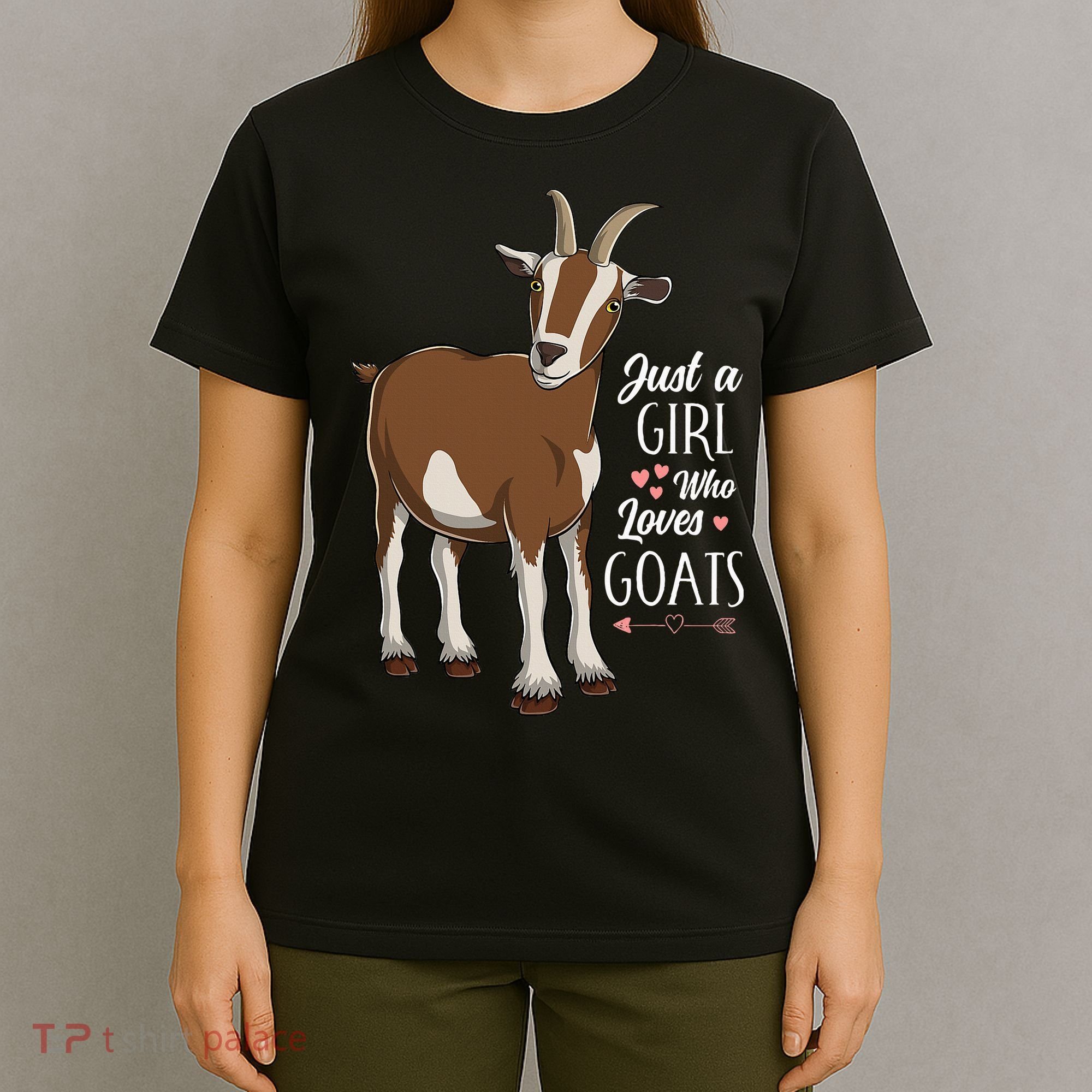 Just a Who Loves Goats Cute Farm Animal T-Shirt