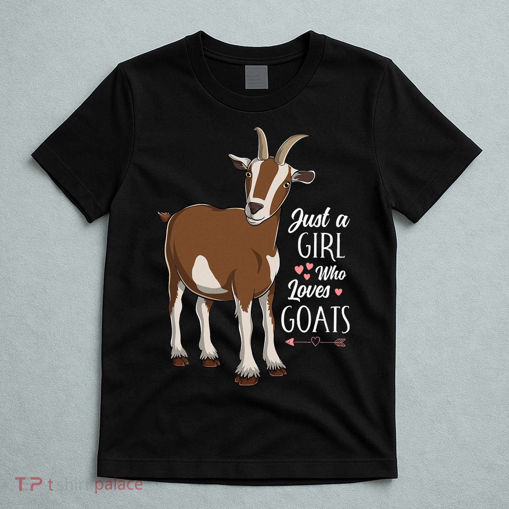 Just a Who Loves Goats Cute Farm Animal T-Shirt