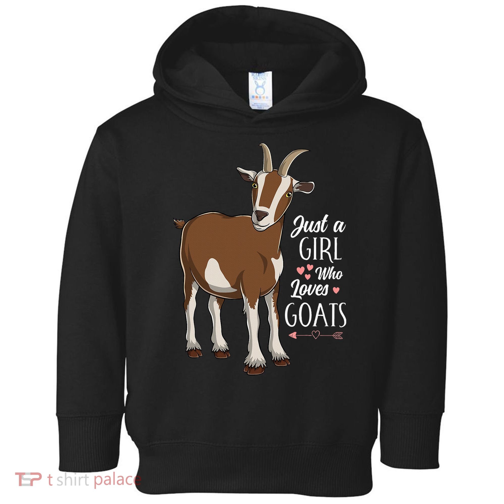 Just a Who Loves Goats Cute Farm Animal Toddler Hoodie