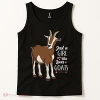 Just a Who Loves Goats Cute Farm Animal Tank Top thumb 2