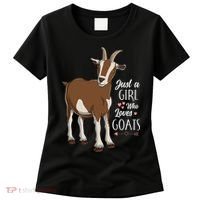Just a Who Loves Goats Cute Farm Animal Women's T-Shirt thumb 0
