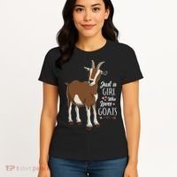 Just a Who Loves Goats Cute Farm Animal Women's T-Shirt thumb 4