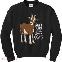 Just a Who Loves Goats Cute Farm Animal Kids Sweatshirt thumb 0