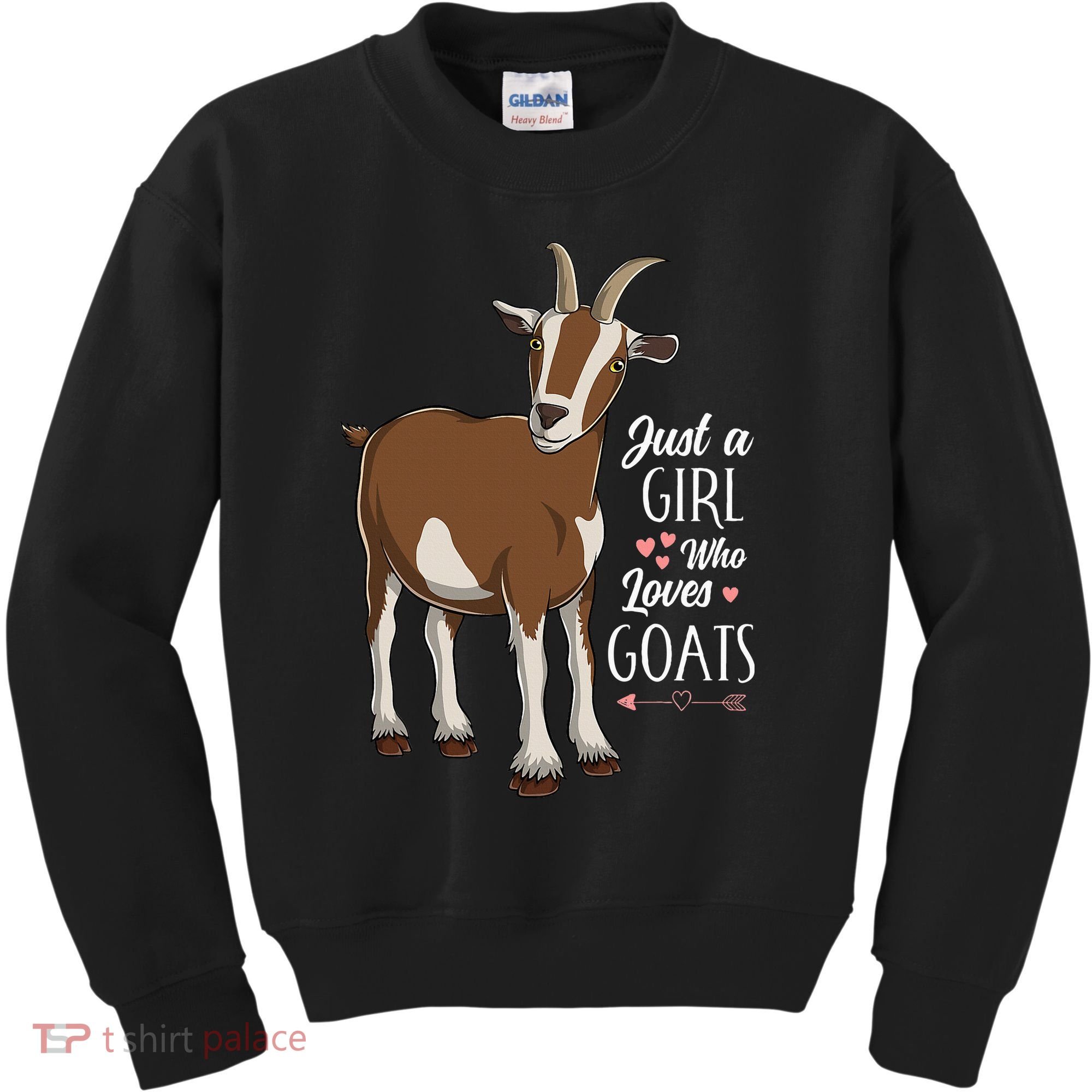 Just a Who Loves Goats Cute Farm Animal Kids Sweatshirt