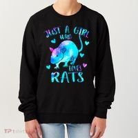 Just A Who Loves Rats Cute Rat Lover Galaxy Theme Gift Women's Sweatshirt thumb 0