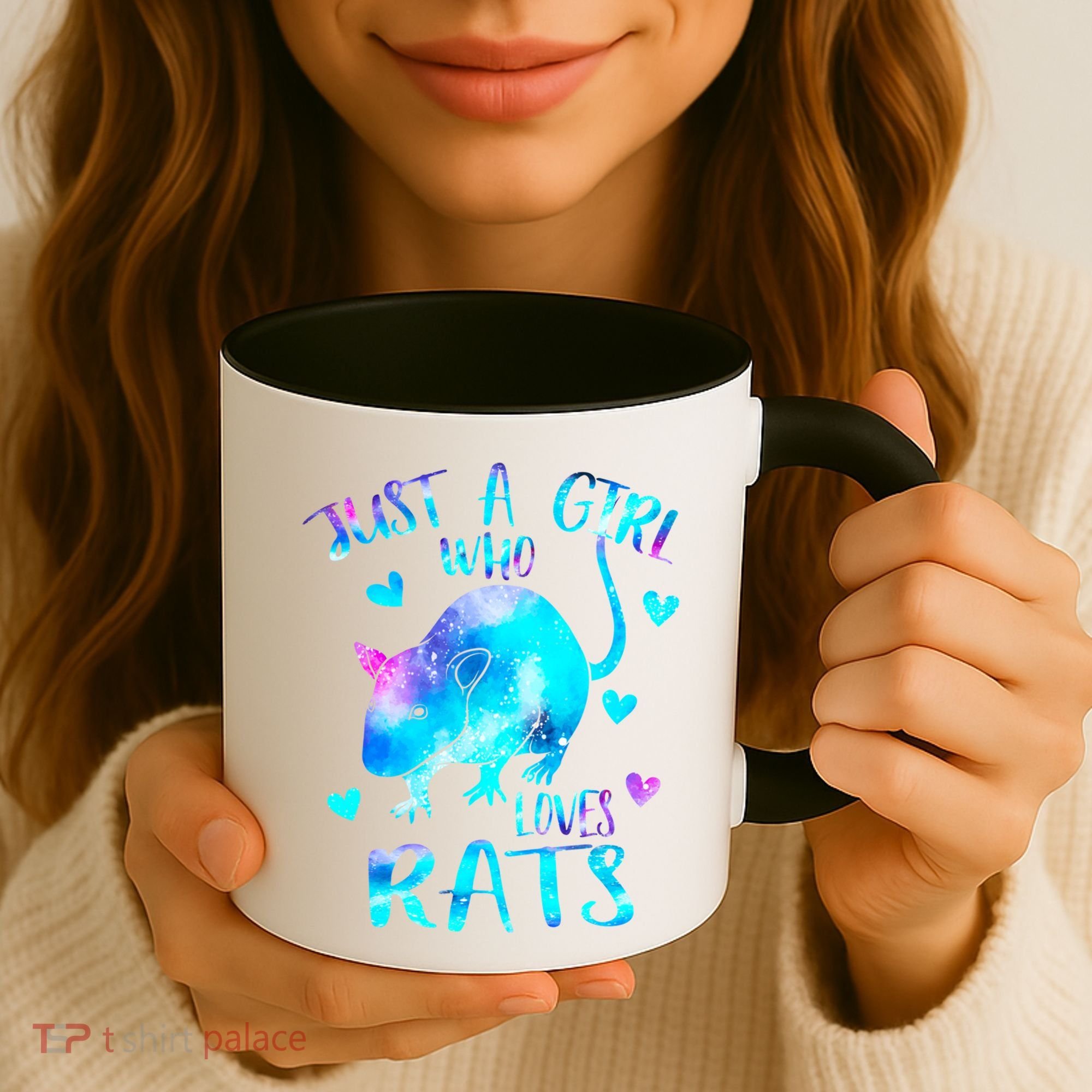 Just A Who Loves Rats Cute Rat Lover Galaxy Theme Gift Coffee Mug