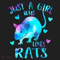Just A Who Loves Rats Cute Rat Lover Galaxy Theme Gift Beanie thumb 2
