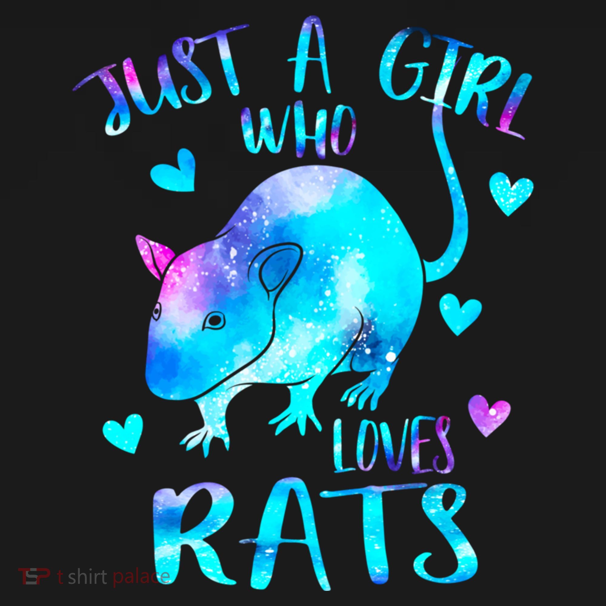 Just A Who Loves Rats Cute Rat Lover Galaxy Theme Gift Women's Hoodie