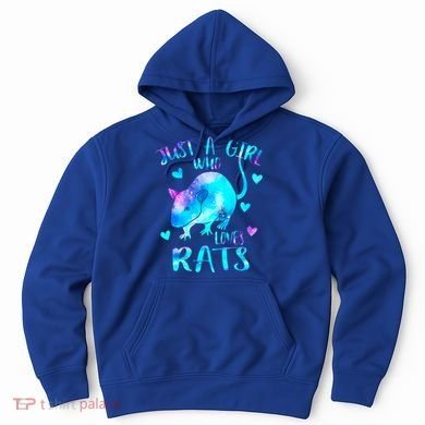 Just A Who Loves Rats Cute Rat Lover Galaxy Theme Gift Hoodie
