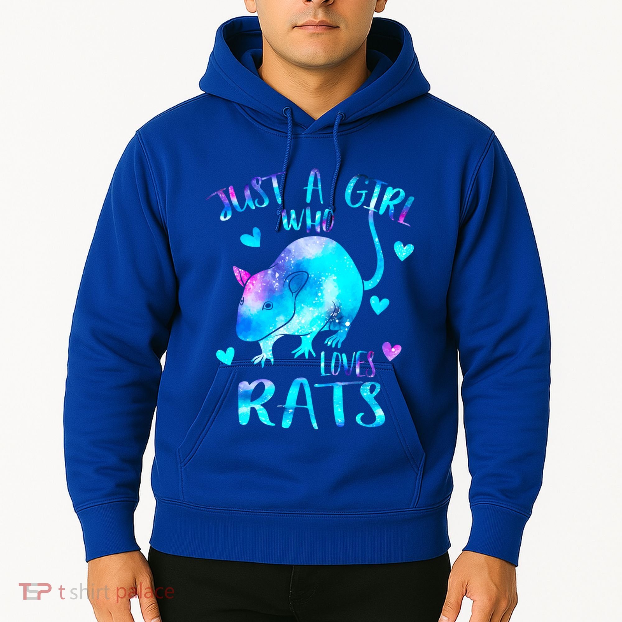 Just A Who Loves Rats Cute Rat Lover Galaxy Theme Gift Hoodie