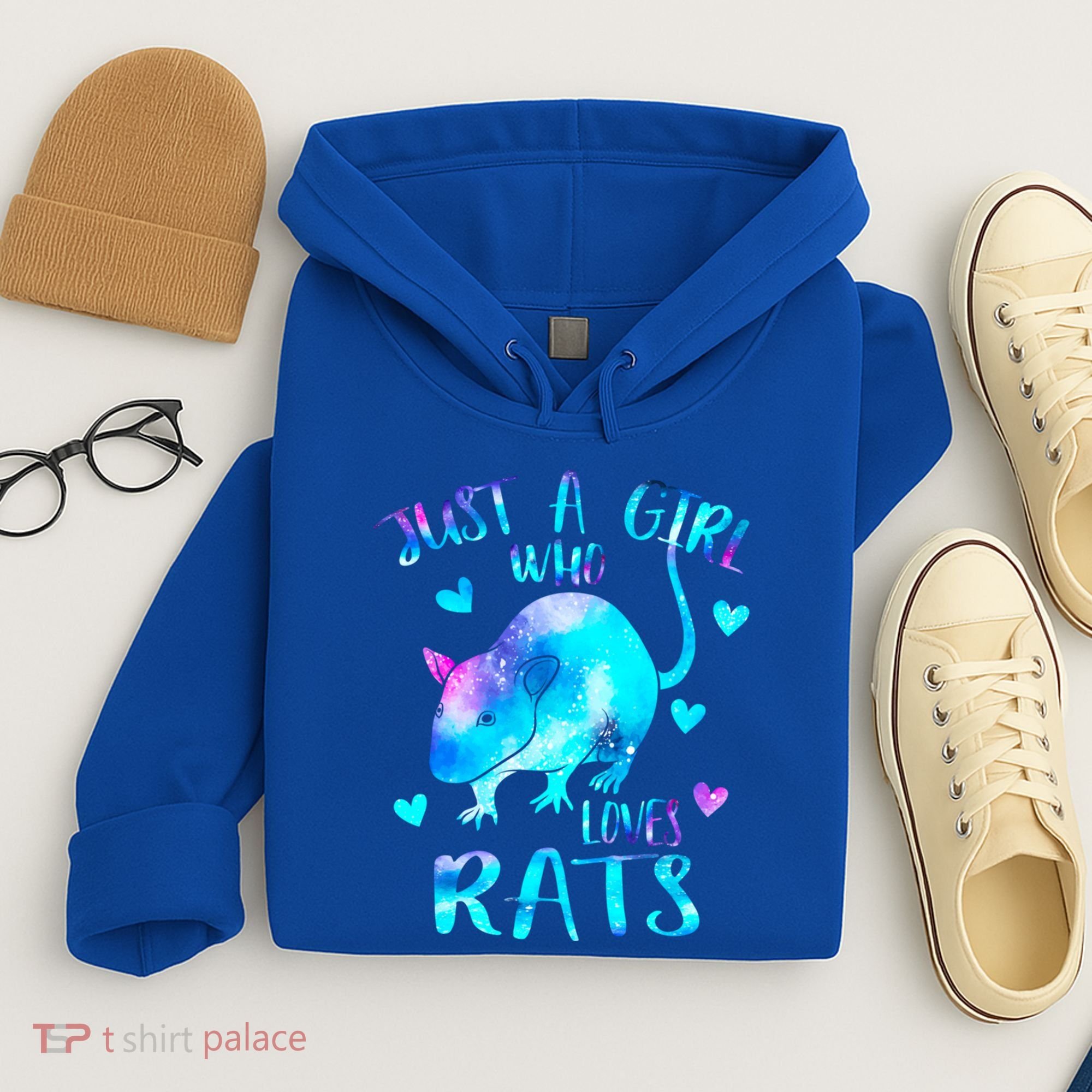 Just A Who Loves Rats Cute Rat Lover Galaxy Theme Gift Hoodie