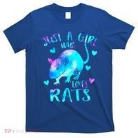 Just A Who Loves Rats Cute Rat Lover Galaxy Theme Gift T-Shirt thumb 0
