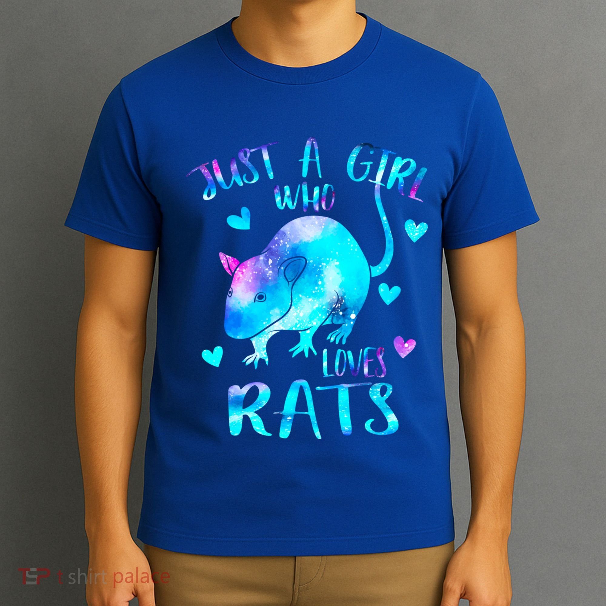 Just A Who Loves Rats Cute Rat Lover Galaxy Theme Gift T-Shirt