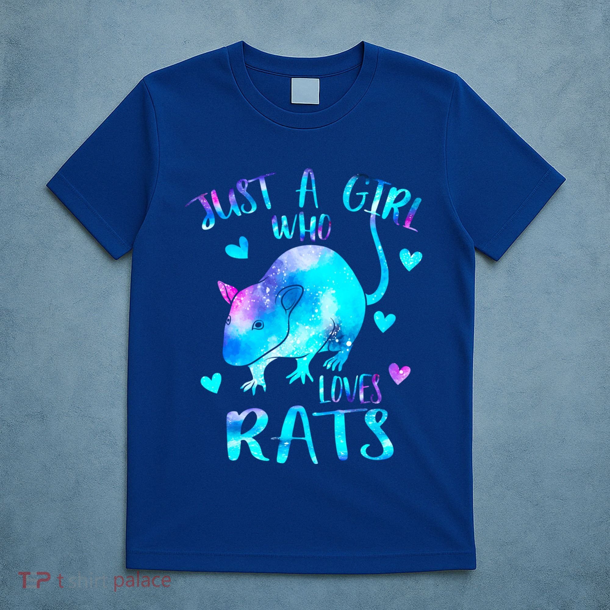 Just A Who Loves Rats Cute Rat Lover Galaxy Theme Gift T-Shirt