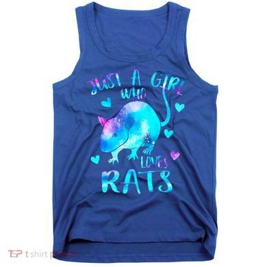 Just A Who Loves Rats Cute Rat Lover Galaxy Theme Gift Tank Top