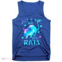 Just A Who Loves Rats Cute Rat Lover Galaxy Theme Gift Tank Top thumb 0