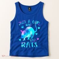 Just A Who Loves Rats Cute Rat Lover Galaxy Theme Gift Tank Top thumb 2