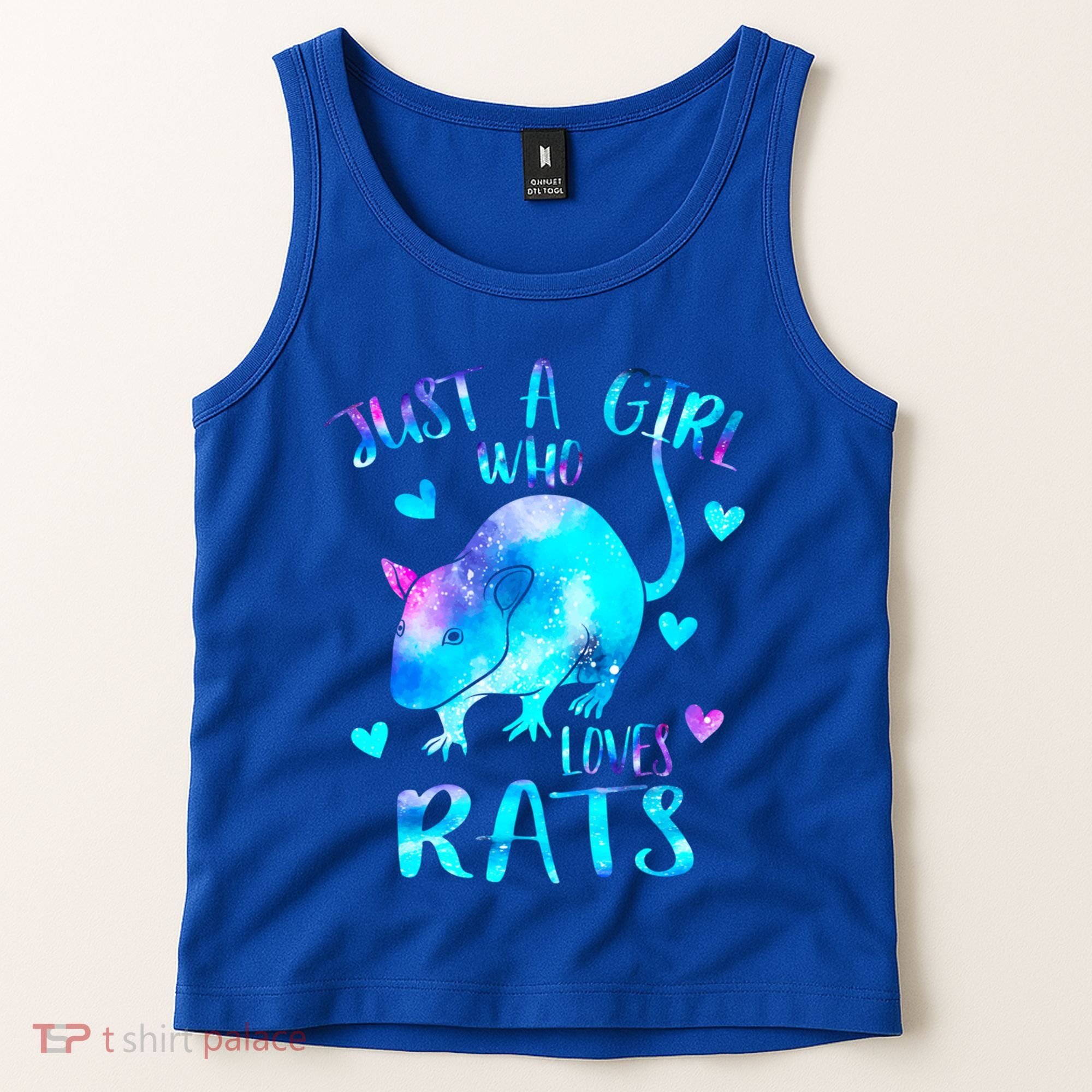 Just A Who Loves Rats Cute Rat Lover Galaxy Theme Gift Tank Top