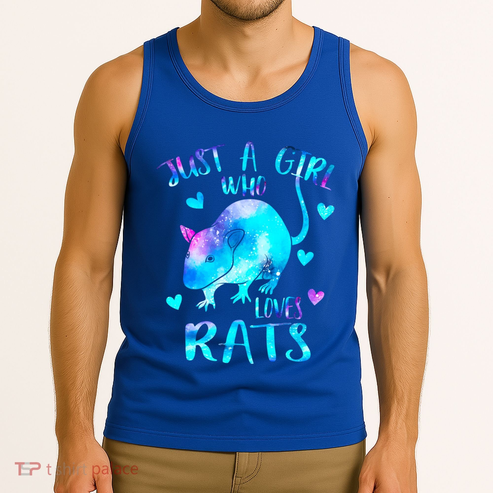 Just A Who Loves Rats Cute Rat Lover Galaxy Theme Gift Tank Top
