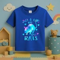 Just A Who Loves Rats Cute Rat Lover Galaxy Theme Gift Toddler T-Shirt thumb 3