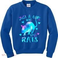 Just A Who Loves Rats Cute Rat Lover Galaxy Theme Gift Kids Sweatshirt thumb 0