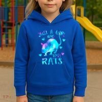 Just A Who Loves Rats Cute Rat Lover Galaxy Theme Gift Kids Hoodie thumb 3