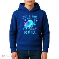 Just A Who Loves Rats Cute Rat Lover Galaxy Theme Gift Kids Hoodie thumb 4