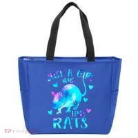 Just A Who Loves Rats Cute Rat Lover Galaxy Theme Gift Tote Bag thumb 0