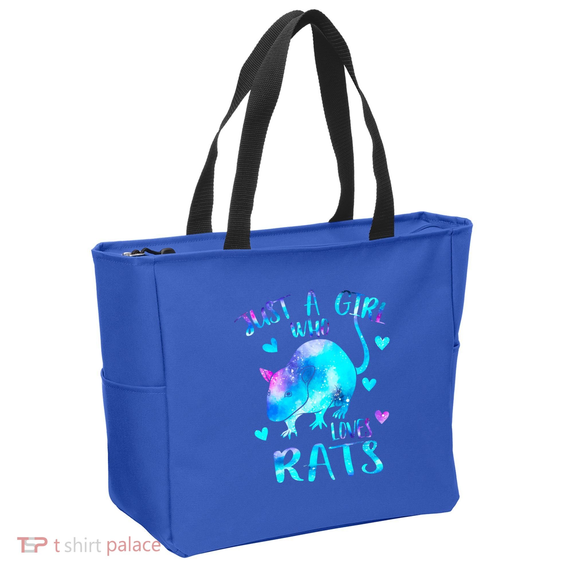 Just A Who Loves Rats Cute Rat Lover Galaxy Theme Gift Tote Bag