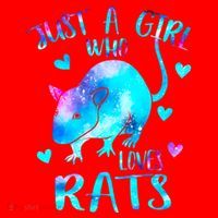 Just A Who Loves Rats Cute Rat Lover Galaxy Theme Gift Santa Hat thumb 1
